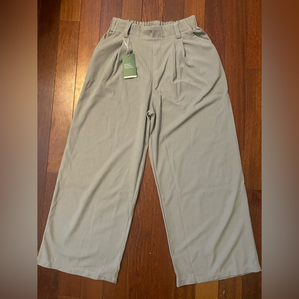 NWT Halara Flex High Waisted Pocket Wide Leg Waffle Work Pants